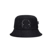 BlackEyePatch/OG LABEL PATCHED DENIM BUCKET HAT（BLACK）