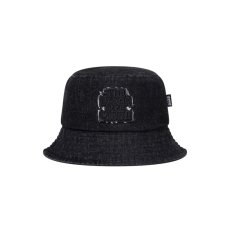 画像1: BlackEyePatch/OG LABEL PATCHED DENIM BUCKET HAT（BLACK） (1)
