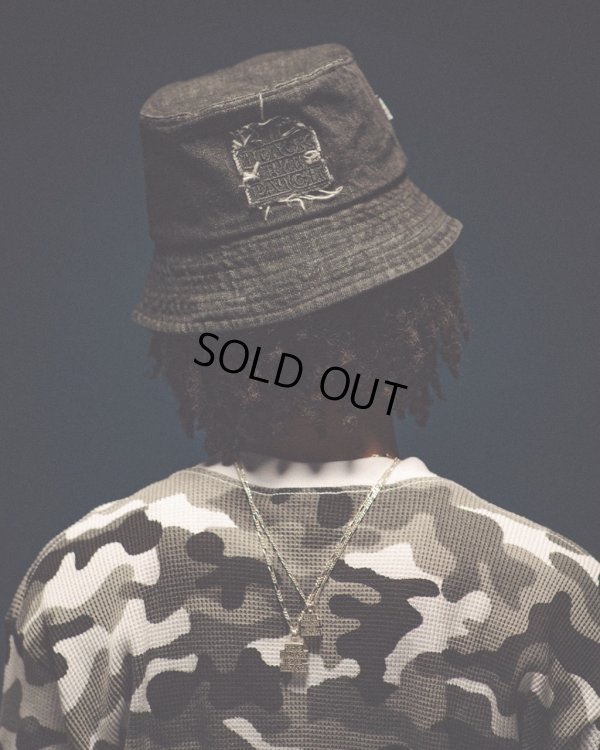 画像3: BlackEyePatch/OG LABEL PATCHED DENIM BUCKET HAT（BLACK）