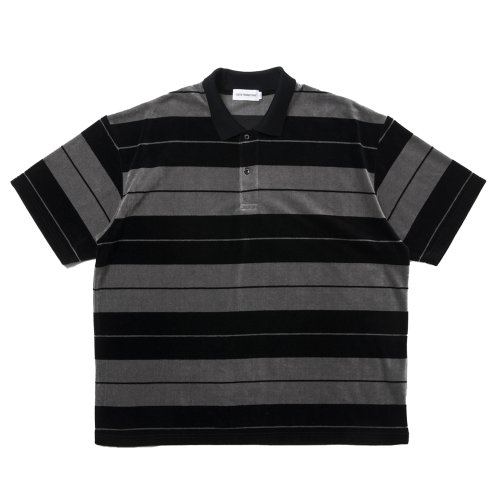 他の写真1: COOTIE PRODUCTIONS/Velour Border S/S Polo（Black）［ベロアボーダーポロ-25春夏］