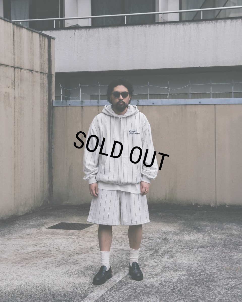 画像3: COOTIE PRODUCTIONS/Allover Print Open End Yarn Sweat Zip Hoodie（Oatmeal）［ストライプスウェットジップフーディー-25春夏］ (3)