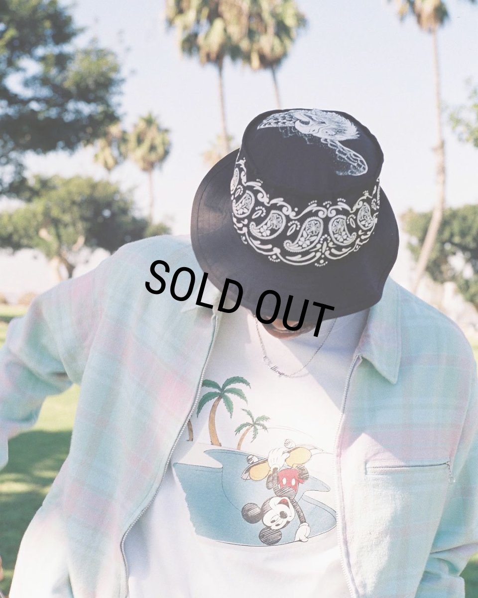 画像4: CHALLENGER/PLAID ZIP UP SHIRT（MINT）［チェックジップアップシャツ-25春夏］ (4)