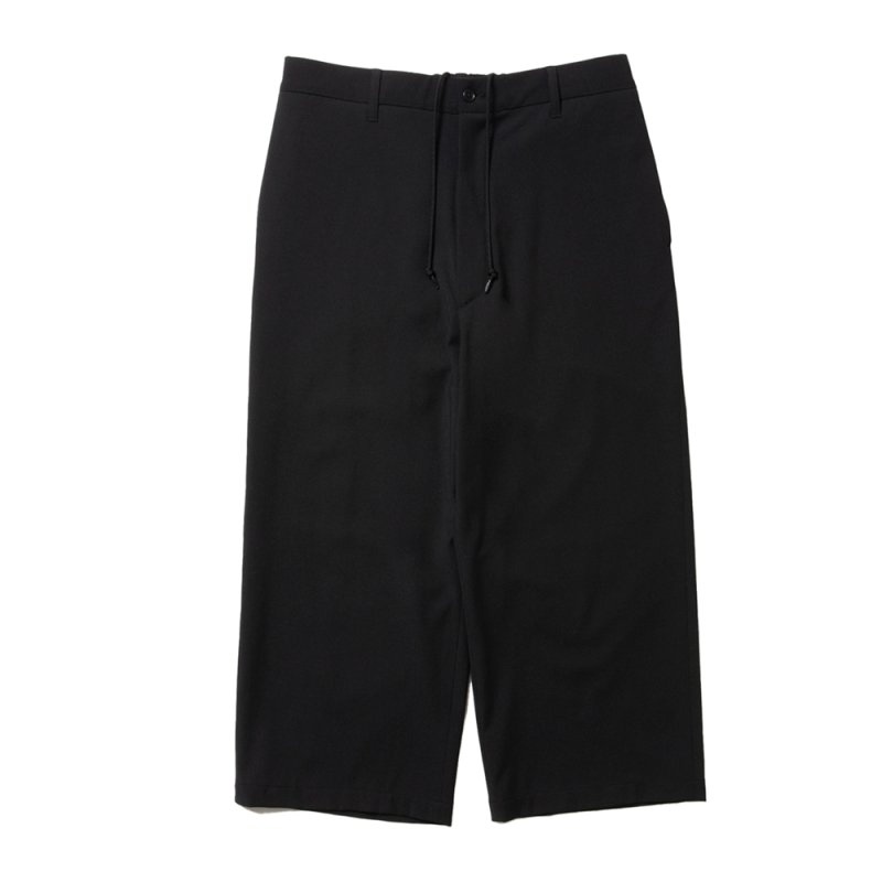 画像1: COOTIE PRODUCTIONS/Leno Cloth T/Q Cut Easy Trousers（Black）［スリークォーターカットイージートラウザース-25春夏］