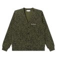 画像1: BlackEyePatch/OE LOGO LEOPARD PATTERNED CARIDIGAN（OLIVE） (1)