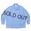COOTIE PRODUCTIONS/120/2 Typewriter Cuba L/S Shirt（Blue）［キューバシャツ-25春夏］
