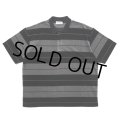 COOTIE PRODUCTIONS/Velour Border S/S Polo（Black）［ベロアボーダーポロ-25春夏］