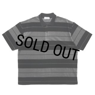 COOTIE PRODUCTIONS/Velour Border S/S Polo（Black）［ベロアボーダー
