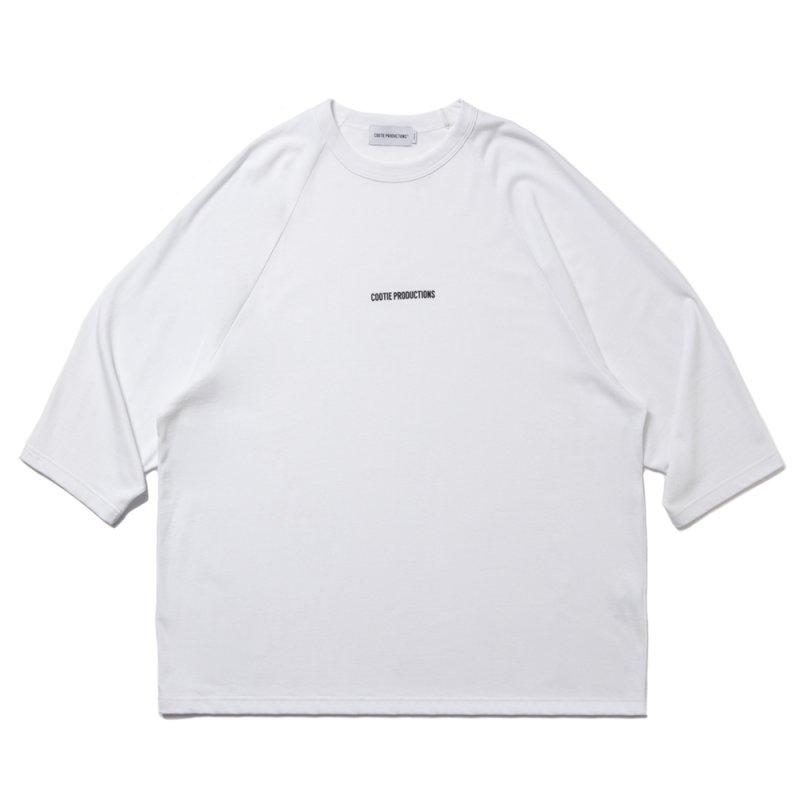 画像1: COOTIE PRODUCTIONS/C/R Smooth Jersey T/Q Raglan Sleeve Tee（White）［スムースジャージラグラン7分袖T-25春夏］