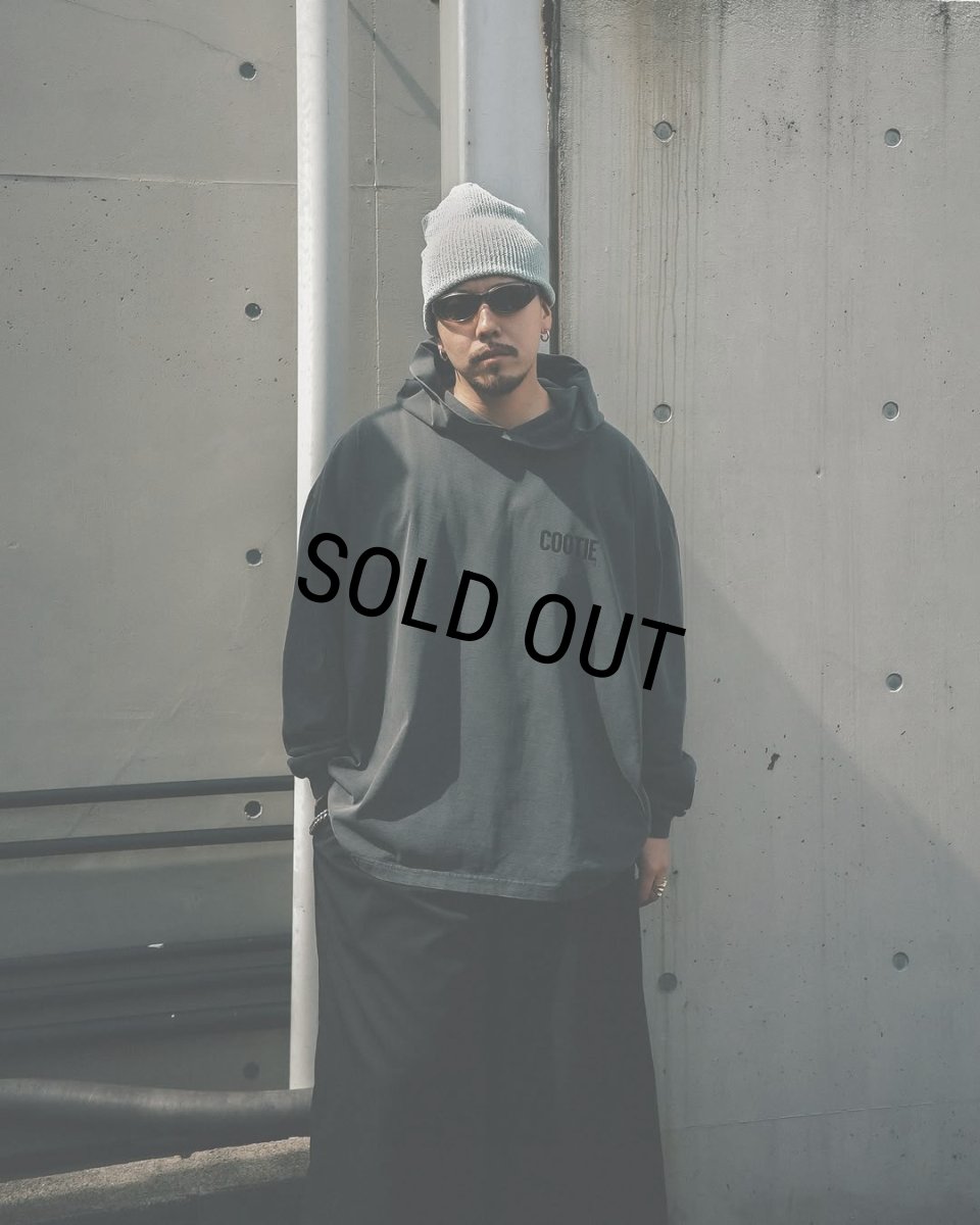 画像4: COOTIE PRODUCTIONS/Pigment Dyed L/S Hooded Tee（Black）［ピグメントダイフーデッド長袖T-25春夏］ (4)