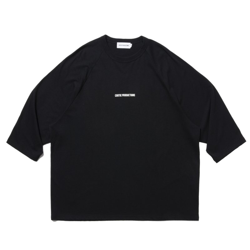 画像1: COOTIE PRODUCTIONS/C/R Smooth Jersey T/Q Raglan Sleeve Tee（Black）［スムースジャージラグラン7分袖T-25春夏］