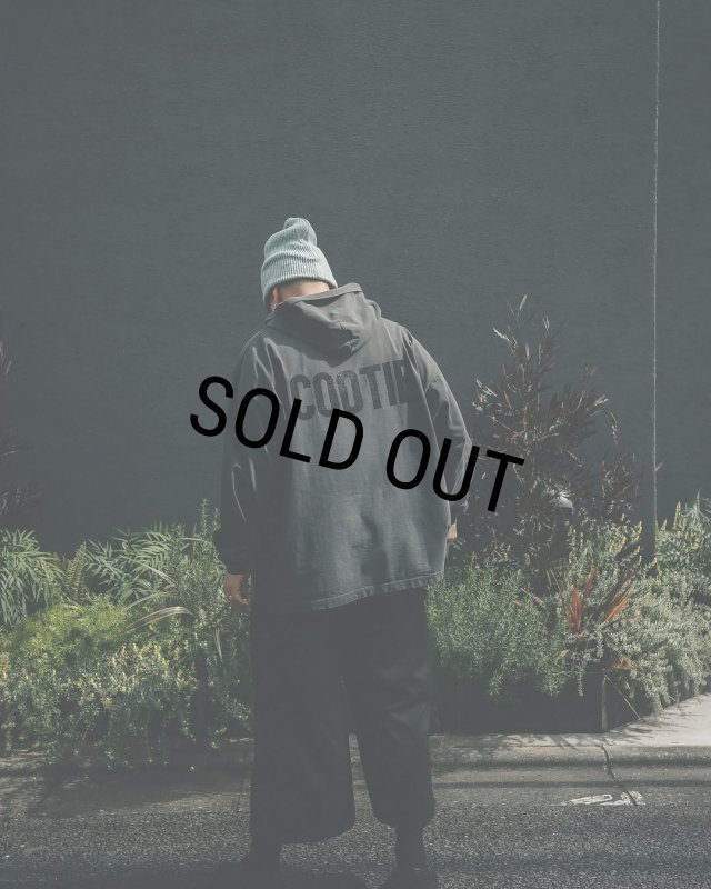 COOTIE PRODUCTIONS/Pigment Dyed L/S Hooded Tee（Black