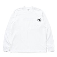 RATS/CIRCLE POCKET L/S TEE（WHITE）［プリント長袖ポケT-25春夏］