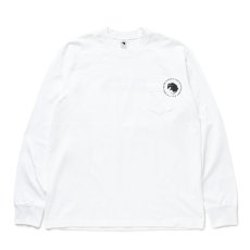 画像1: RATS/CIRCLE POCKET L/S TEE（WHITE）［プリント長袖ポケT-25春夏］ (1)