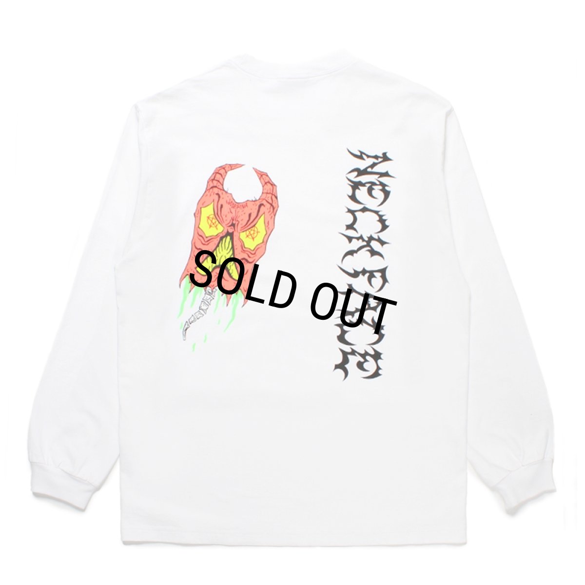 画像1: WACKO MARIA/NECKFACE / WASHED HEAVY WEIGHT LONG SLEEVE T-SHIRT（WHITE）［プリント長袖T-25春夏］ (1)