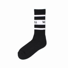 画像2: WACKO MARIA/LOGO JACQUARD SOCKS（BLACK/WHITE）［ロゴジャガードソックス-25春夏］ (2)