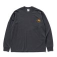 画像1: RATS/CIRCLE POCKET L/S TEE（CHARCOAL）［プリント長袖ポケT-25春夏］ (1)