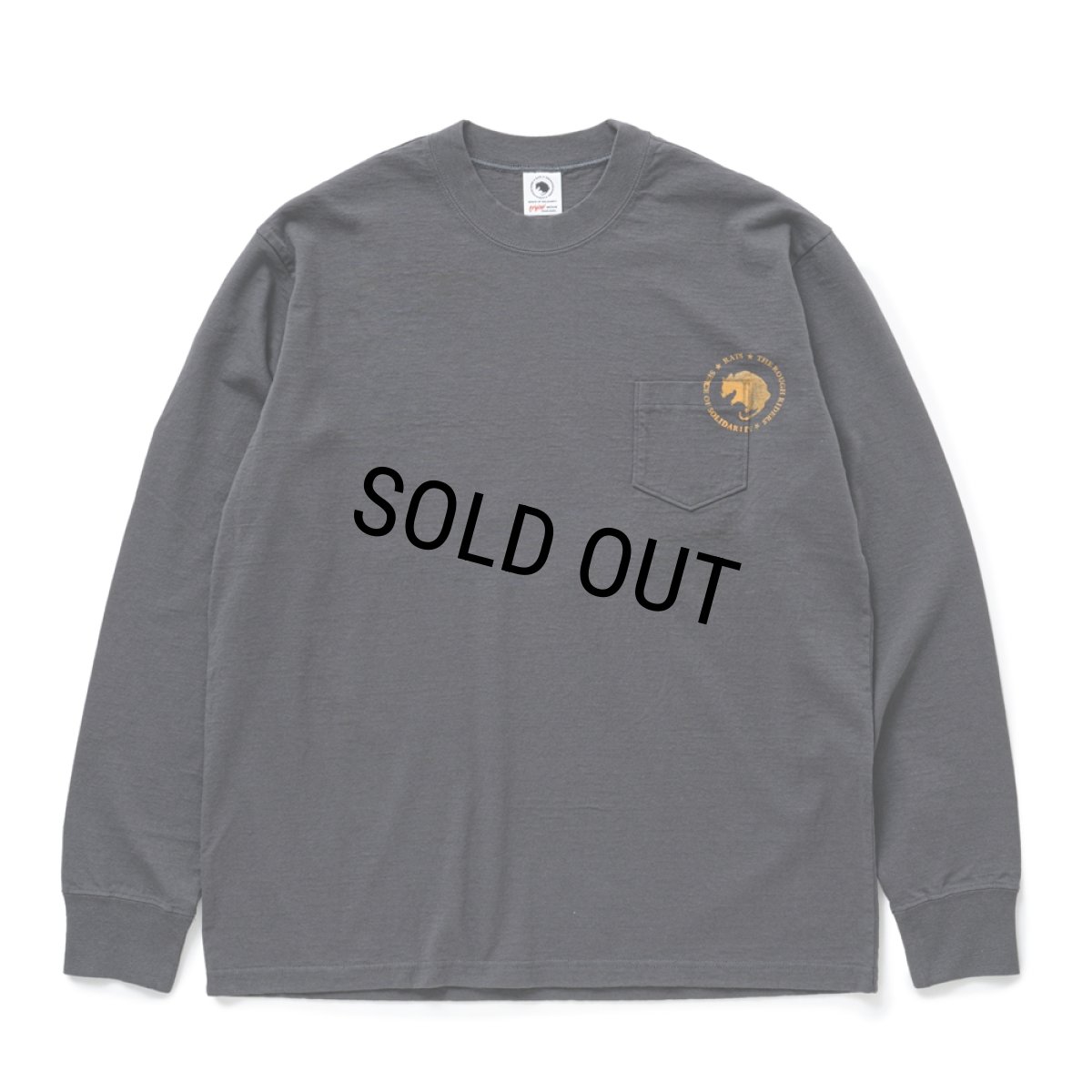 画像1: 【40%OFF】RATS/CIRCLE POCKET L/S TEE（CHARCOAL）［プリント長袖ポケT-25春夏］ (1)