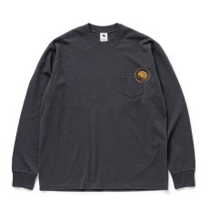 画像1: RATS/CIRCLE POCKET L/S TEE（CHARCOAL）［プリント長袖ポケT-25春夏］ (1)
