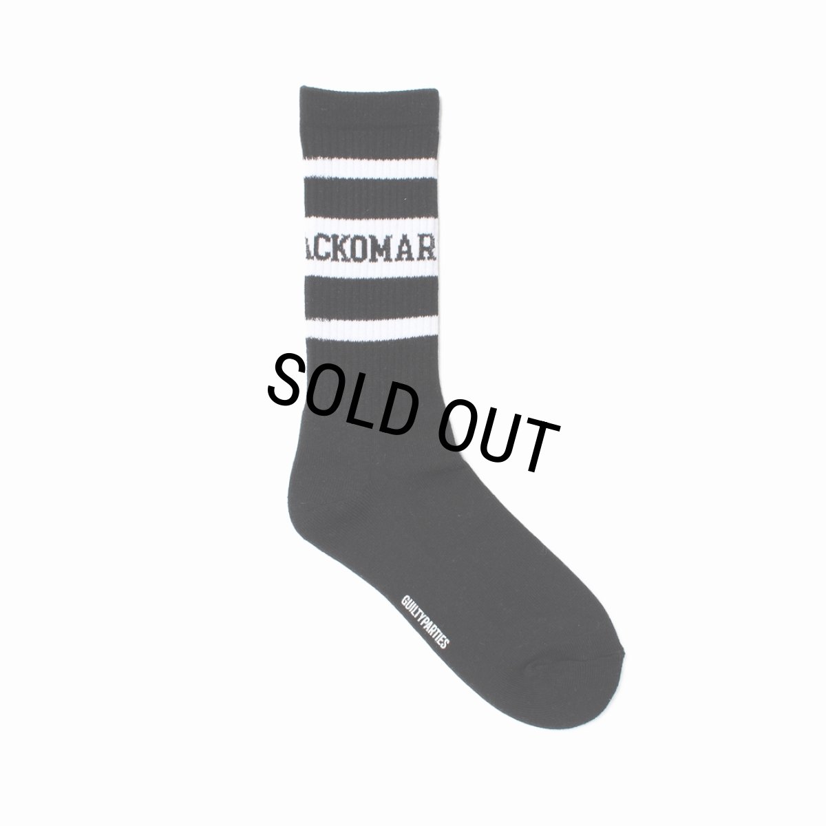 画像1: WACKO MARIA/LOGO JACQUARD SOCKS（BLACK/WHITE）［ロゴジャガードソックス-25春夏］ (1)