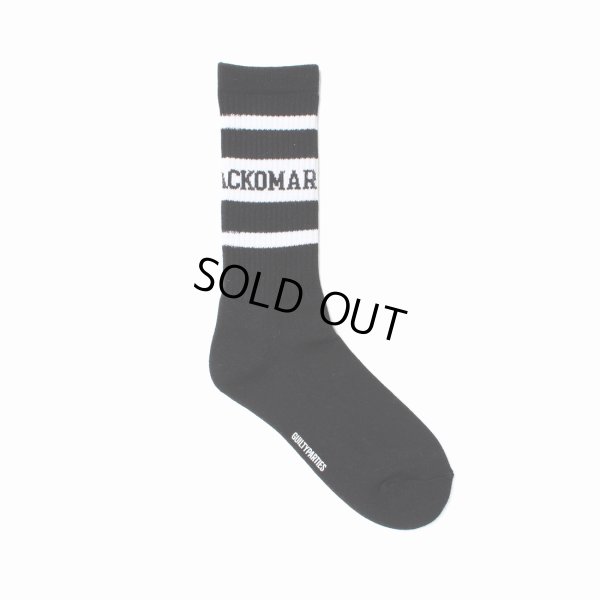 画像1: WACKO MARIA/LOGO JACQUARD SOCKS（BLACK/WHITE）［ロゴジャガードソックス-25春夏］