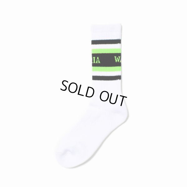 画像2: WACKO MARIA/LOGO JACQUARD SOCKS（WHITE/GREEN）［ロゴジャガードソックス-25春夏］