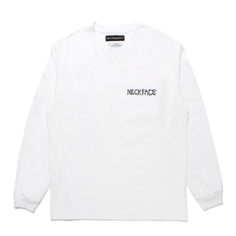 画像1: WACKO MARIA/NECKFACE / WASHED HEAVY WEIGHT LONG SLEEVE T-SHIRT（WHITE）［プリント長袖T-25春夏］