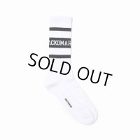 WACKO MARIA/LOGO JACQUARD SOCKS（WHITE/BLACK）［ロゴジャガードソックス-25春夏］