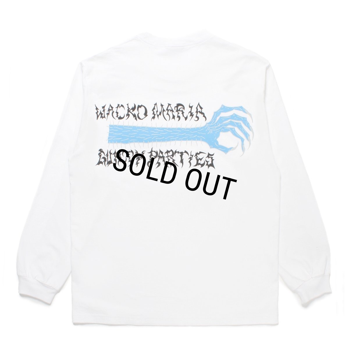 画像1: WACKO MARIA/NECKFACE / WASHED HEAVY WEIGHT LONG SLEEVE T-SHIRT（WHITE）［プリント長袖T-25春夏］ (1)
