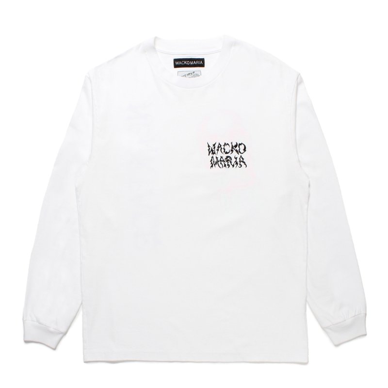 画像1: WACKO MARIA/NECKFACE / WASHED HEAVY WEIGHT LONG SLEEVE T-SHIRT（WHITE）［プリント長袖T-25春夏］