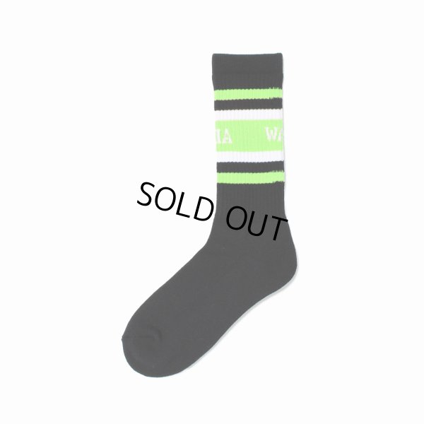 画像2: WACKO MARIA/LOGO JACQUARD SOCKS（BLACK/GREEN）［ロゴジャガードソックス-25春夏］