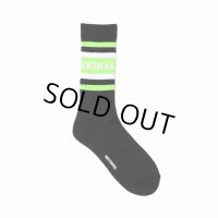 WACKO MARIA/LOGO JACQUARD SOCKS（BLACK/GREEN）［ロゴジャガードソックス-25春夏］