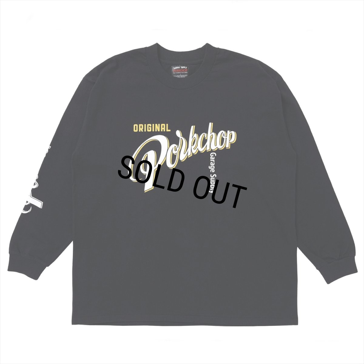 画像1: PORKCHOP/CRS LOGO L/S TEE（BLACK）［プリント長袖T-25春夏］ (1)