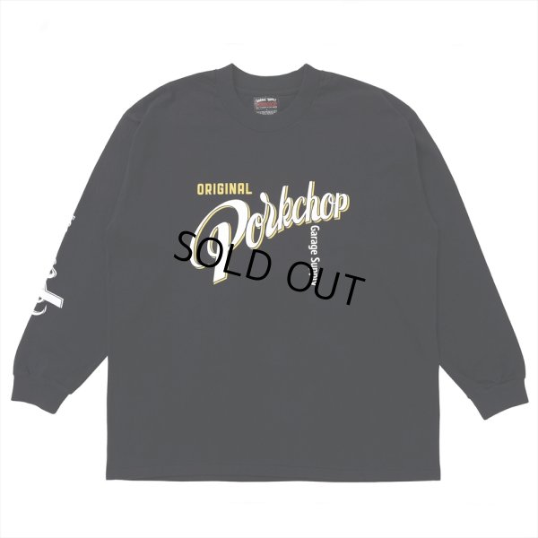 画像1: PORKCHOP/CRS LOGO L/S TEE（BLACK）［プリント長袖T-25春夏］