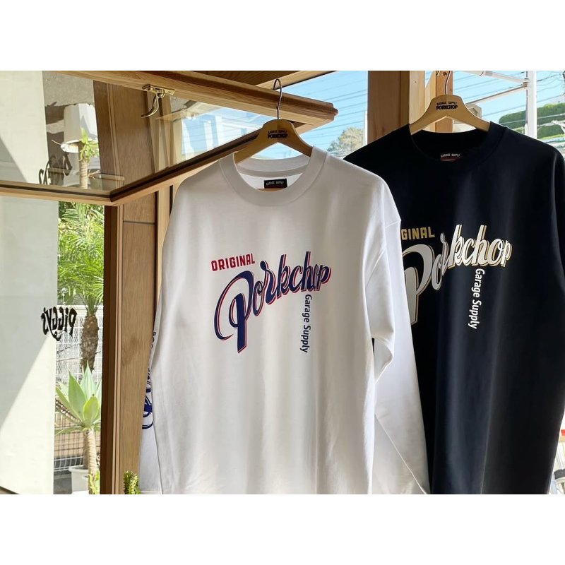 画像3: PORKCHOP/CRS LOGO L/S TEE（WHITE）［プリント長袖T-25春夏］