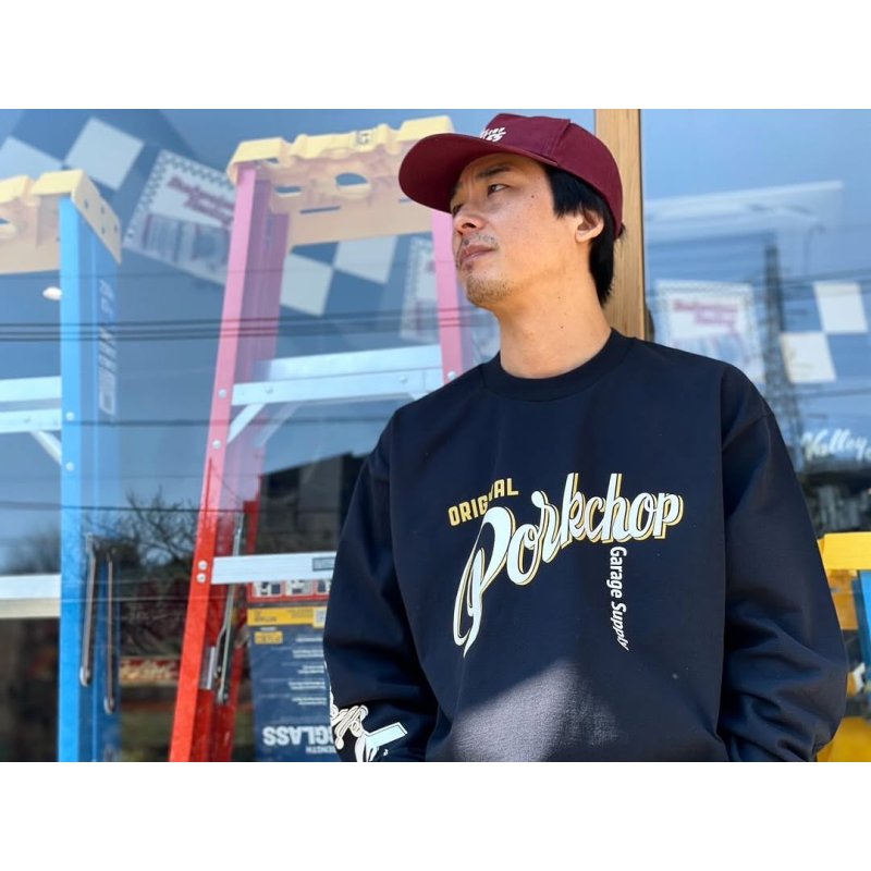 画像3: PORKCHOP/CRS LOGO L/S TEE（BLACK）［プリント長袖T-25春夏］