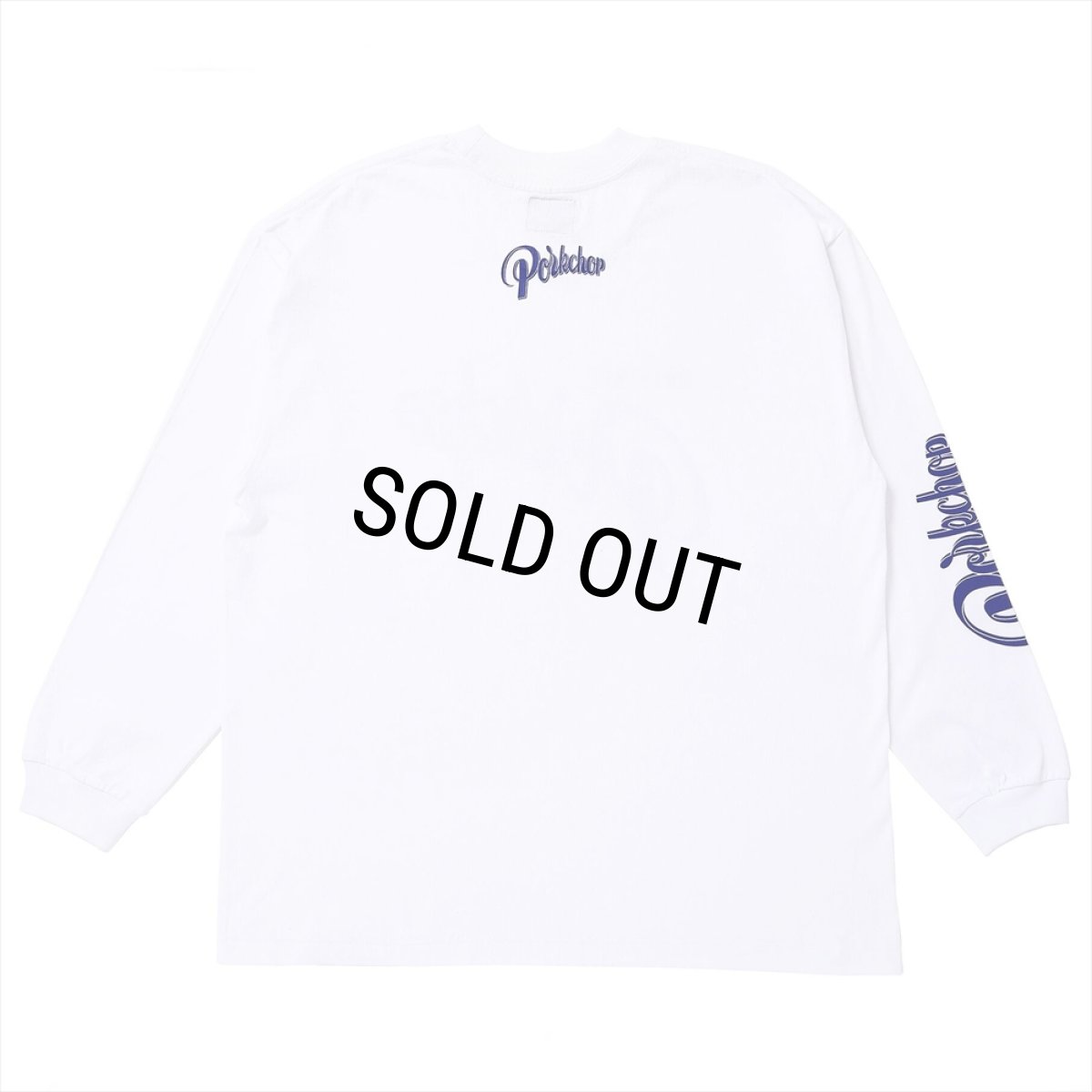 画像2: PORKCHOP/CRS LOGO L/S TEE（WHITE）［プリント長袖T-25春夏］ (2)