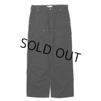 COOTIE PRODUCTIONS/Abyss Dyed Duck Double Knee Painter Pants（Black）［ダブルニーペインターパンツ-25春夏］