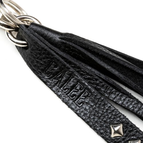 他の写真2: CALEE/STUDS & TASSEL LEATHER LONG KEY RING（BLACK）［レザーロングキーリング-25春夏］