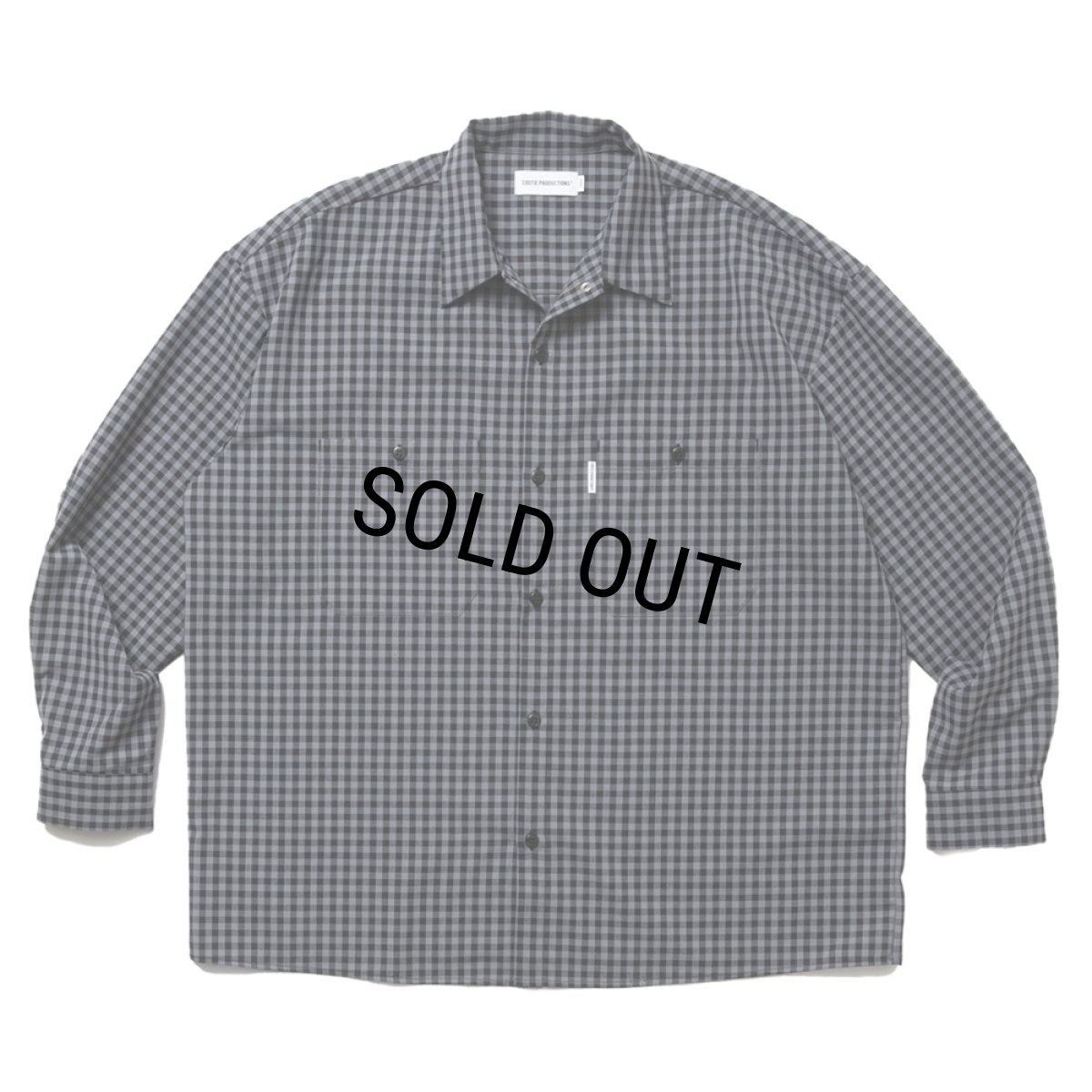 画像1: COOTIE PRODUCTIONS/T/W Work L/S Shirt（Gingham Check）［ワークシャツ-25春夏］ (1)