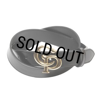 COOTIE PRODUCTIONS/Symbol Buckle Leather Belt（Gold）［シンボル