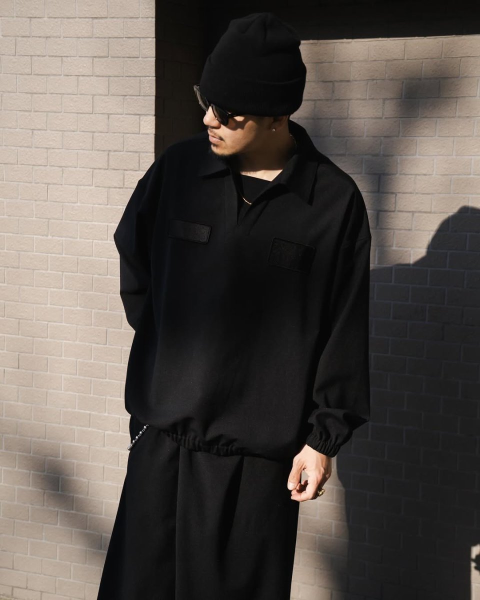 画像4: COOTIE PRODUCTIONS/Leno Cloth Squeeze Holes Skipper（Black）［スクイーズホールズスキッパー-25春夏］ (4)