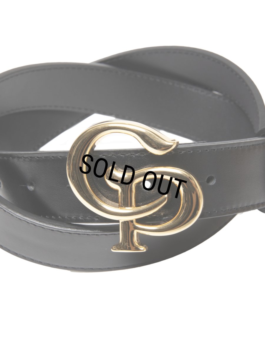 画像2: COOTIE PRODUCTIONS/Symbol Buckle Leather Belt（Gold）［シンボルバックルレザーベルト-25春夏］ (2)