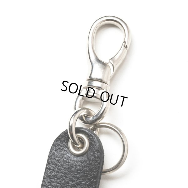 画像2: CALEE/STUDS LEATHER FLAT KEY RING（BLACK）［フラットキーリング-25春夏］