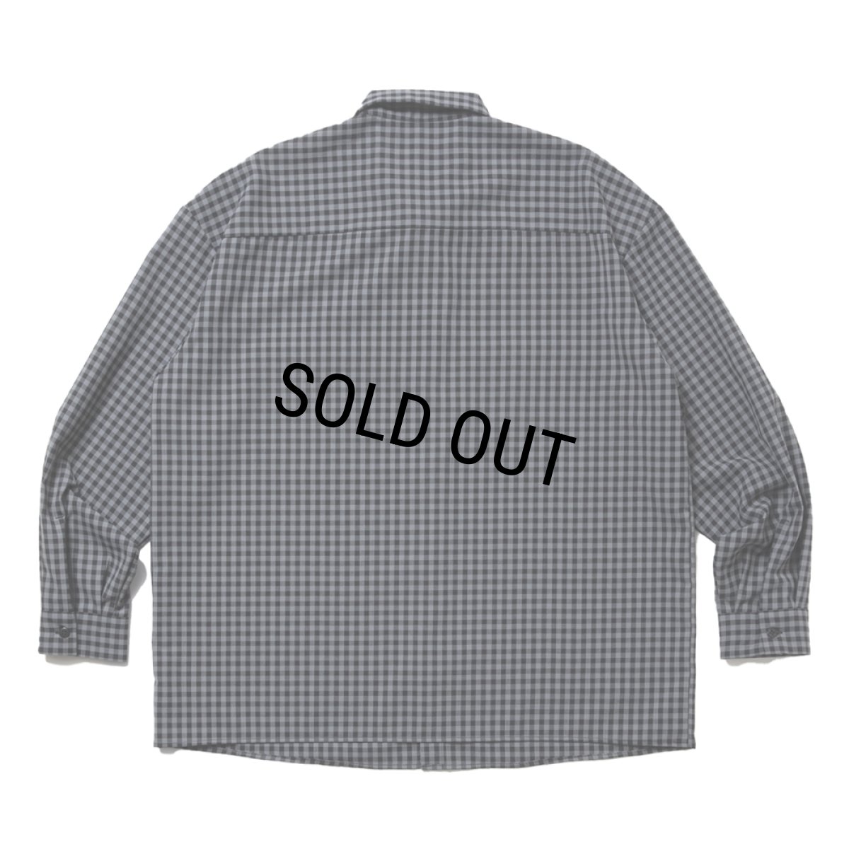 画像2: COOTIE PRODUCTIONS/T/W Work L/S Shirt（Gingham Check）［ワークシャツ-25春夏］ (2)