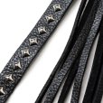 画像4: CALEE/STUDS & TASSEL LEATHER LONG KEY RING（BLACK）［レザーロングキーリング-25春夏］ (4)