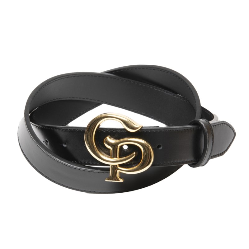 画像1: COOTIE PRODUCTIONS/Symbol Buckle Leather Belt（Gold）［シンボルバックルレザーベルト-25春夏］