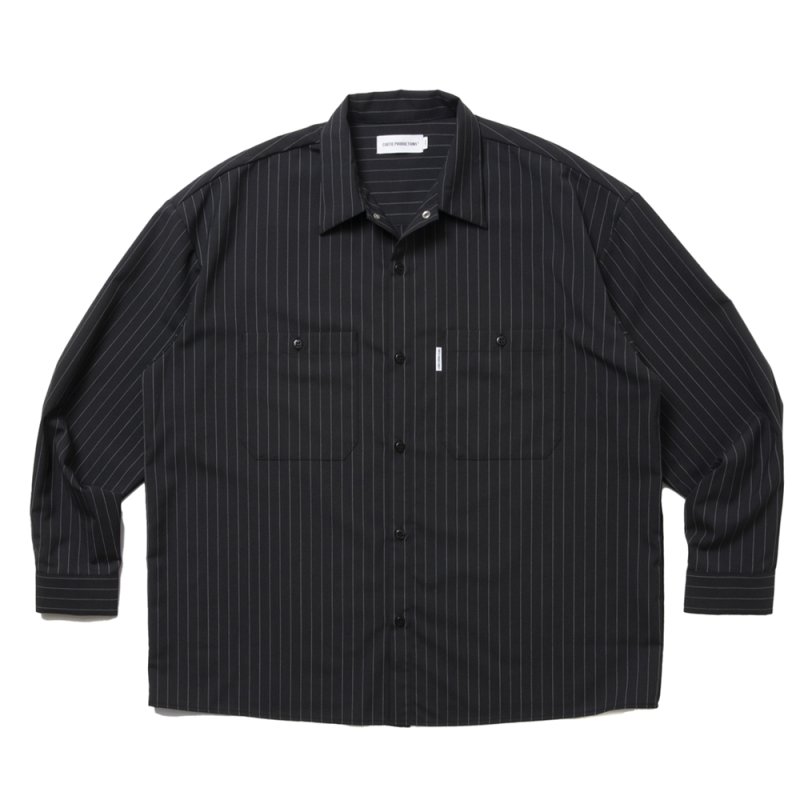 画像1: COOTIE PRODUCTIONS/T/W Work L/S Shirt（Stripe）［ワークシャツ-25春夏］