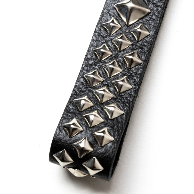 画像3: CALEE/STUDS LEATHER FLAT KEY RING（BLACK）［フラットキーリング-25春夏］