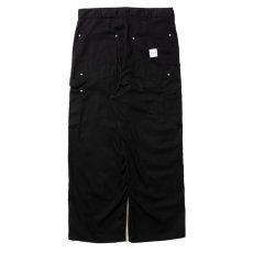 画像2: COOTIE PRODUCTIONS/Abyss Dyed Duck Double Knee Painter Pants（Black）［ダブルニーペインターパンツ-25春夏］ (2)