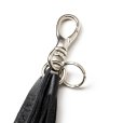 画像2: CALEE/STUDS & TASSEL LEATHER LONG KEY RING（BLACK）［レザーロングキーリング-25春夏］ (2)